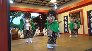 令和4年若宮八幡社夏季大祭大分神楽社『鹿児弓』子供神楽