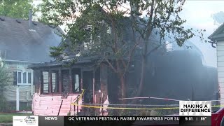 Hoarding situation causes difficulty as crews fight house fire