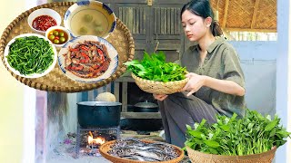 Country Home Cooking Delights: Vietnamese Braised Fish, Water Spinach Soup | Lam Anh Countryside