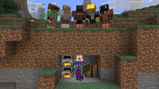 Minecraft Manhunt Speedrunner VS 5 Hunters