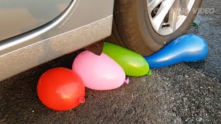 Crushing Crunchy & Soft Things by Car! - EXPERIMENT: CAR VS BALLOONS