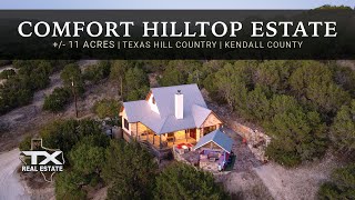 Stunning Turnkey Custom Home for Sale in Texas Hill Country | Comfort Hilltop Estate Tour