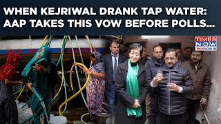 Delhi Polls: On Cam-Kejriwal Drinks Tap Water As AAP Makes Bold Claim to End Capital’s Water Woes