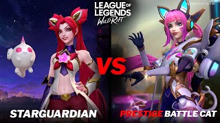 Jinx Prestige Battle Cat VS Starguardian Skin Comparison Wild Rift