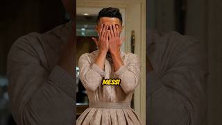 Ronaldo dresses as a woman and Messi..😏