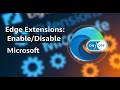 How To Enable Or Disable Extensions In The Microsoft Edge Browser Turn On Edge Extensions