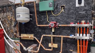 @twosawacres8096 Connecting in-floor shop radiant heat to my outdoor wood stove.