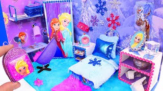 DIY Miniature Doll Bedroom for Disney Frozen Elsa