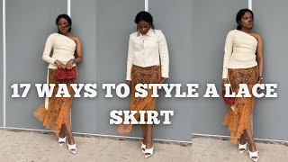 HOW TO STYLE A LACE SKIRT | 17 Lace Skirt Outfit Ideas