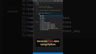 Generate FAKE🤥 Data Using Python Faker🔥 #coding #programming