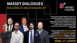 Massey Dialogues: How at Risk are Jobs to Generative AI