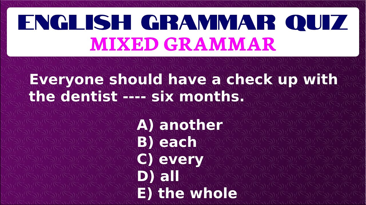 English Grammar Quiz - MIXED GRAMMAR | Can You Pass This Grammar Test ...