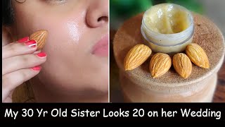 She Applied Almond Night Cream & Removed Wrinkles - BRIDAL Face Pack | Glass Skin Complexion