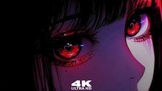 1 Hour loop 4k Anime Girl With Heart On Her Eyes Live Wallpaper & Screensaver #anime