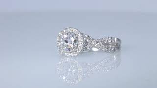 1.22CT Round Brilliant Colorless Diamond Halo Engagement Ring GIA Cert/Appr $7K+ $2995