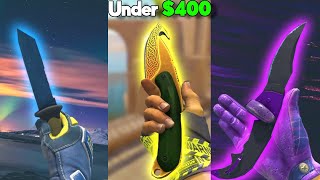 UNIQUE KNIFE \u0026 GLOVE COMBOS Under $400 (CS2 BUDGET KNIFE + GLOVES COMBO 2024)