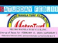 METRO TURF KARERA TIPS FOR TODAY SATURDAY FEB.11,2023 ST-3:00PM AT MMTCI