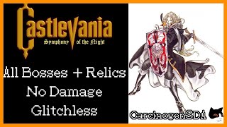 [No Commentary] Castlevania: Symphony of the Night (PS1) - All Bosses, All Relics, No Damage 100%