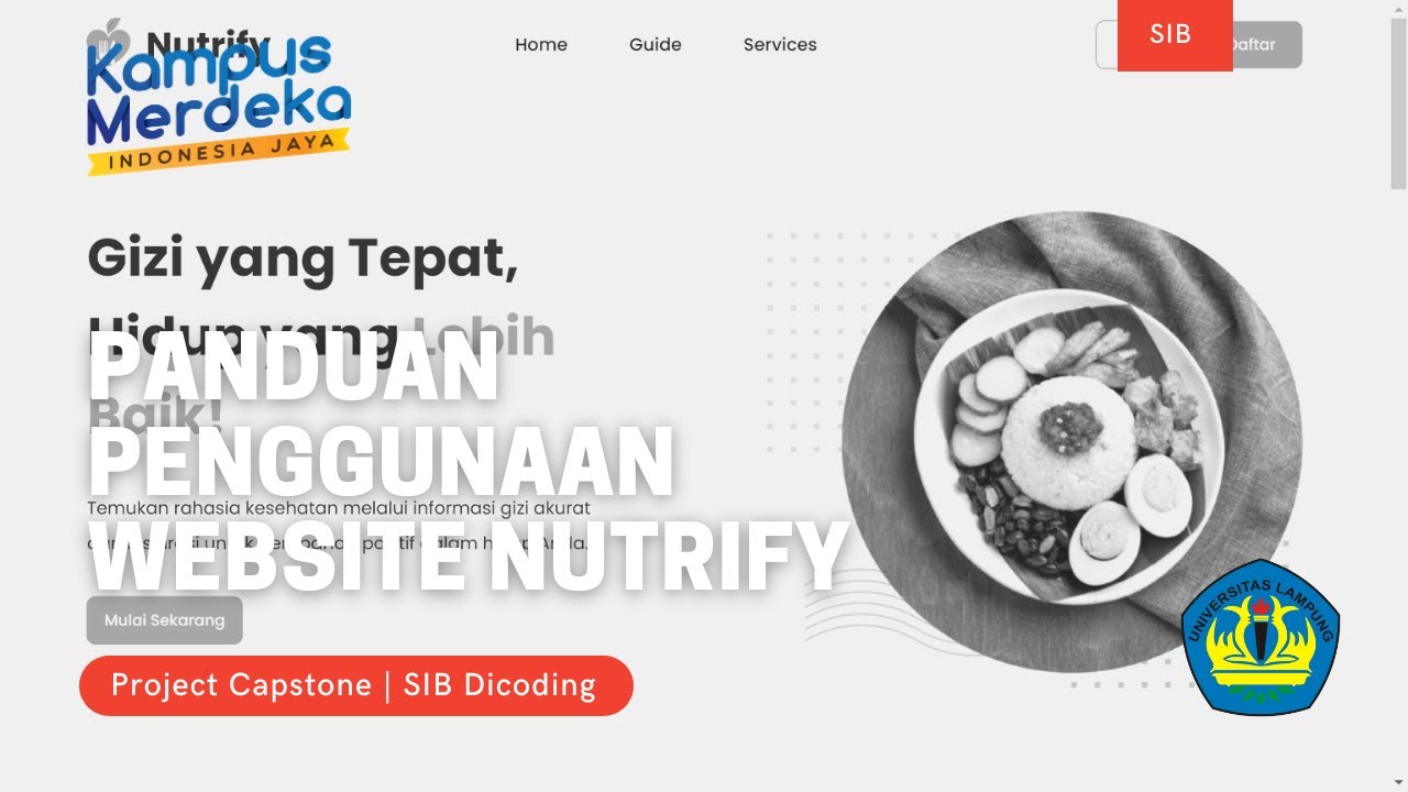 Panduan Penggunaan Website Nutrify Youtube