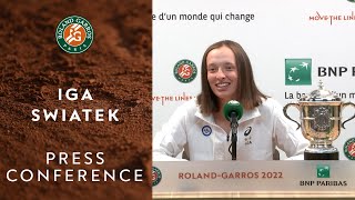 Iga Swiatek - Press Conference after Final | Roland-Garros 2022