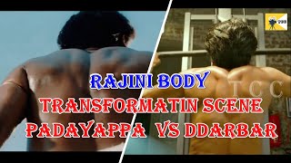 Rajini Body Transformatin scene Padayappa  vs Ddarbar HD Scen