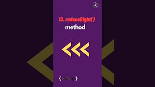 13. reduceRight method - Array methods in JavaScript (Part-13)| JavaScript Tutorial in 1 minutes #47