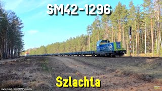 Przedwiośnie w Borach Tucholskich: SM42-1296 w Szlachcie // SM42-1296 with freight train in Szlachta