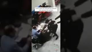 Teacher Uses Heimlich Maneuver to Save Choking Student #shorts