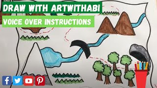 How to Draw a Treasure Map! Treasure Map Drawing Tutorial. ✏️🗺