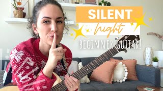 Silent Night Beginner Guitar Lesson Tutorial (THREE CHORDS!) #silentnight  #guitarlessons #christmas
