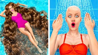 THIN HAIR VS THICK HAIR PROBLEMS || Funny Awkward Situations and Crazy Girly Problems by 123 GO!LIVE