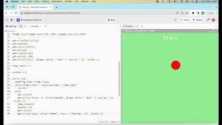 Python Turtle 3 - Mouse Attention Game