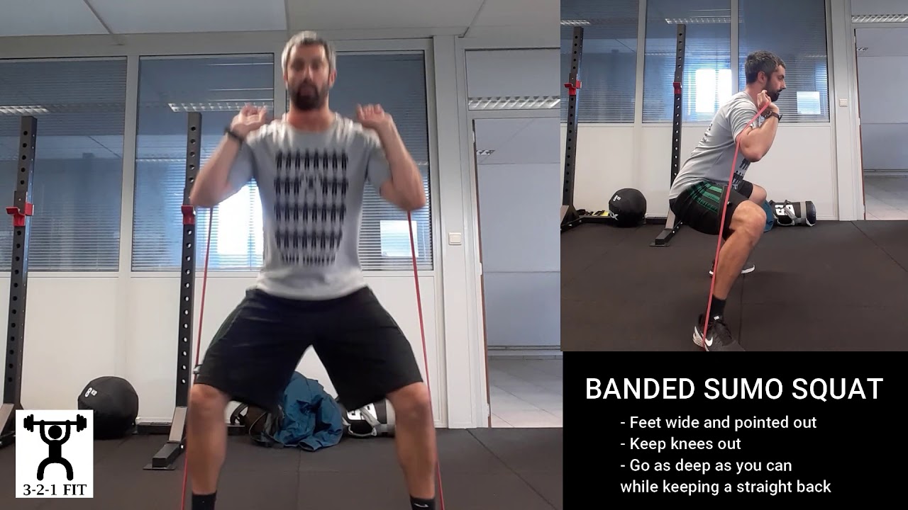 Banded Sumo Squat Youtube