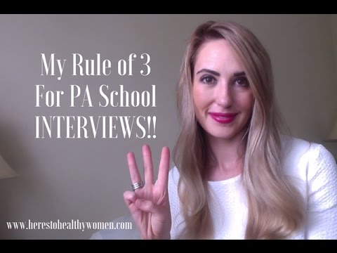 My Rule of 3 for PA School Interviews! My Rule of 3 for PA School Interviews!