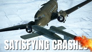 Satisfying Airplane Crashes, Anti Air V-1 & More! V258 | IL-2 Sturmovik Flight Simulator Crashes