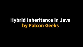 Java tutorial for beginners || Hybrid Inheritance in Java || Java inheritance concept
