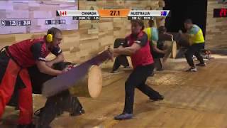 NEW WORLD RECORD!!! STIHL TIMBERSPORTS World Championship 201818: Semi Final - AUS vs CAN