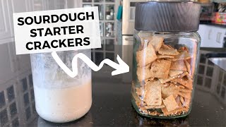 DON'T throw away your SOURDOUGH DISCARD! Make these VEGAN crackers instead!