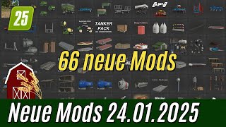 LS25: Modhub Mods vom 24.1.2025: Karte, Fahrzeuge und viele Gebäude