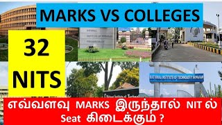 JEE 2025| 32 NITs |எவ்வளவு marks இருந்தால் NIT இல் சீட் கிடைக்கும்?