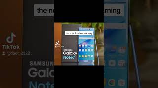 Samsung Galaxy note 7 system warning