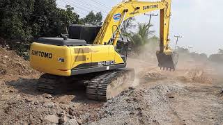 รีวิว เจอแข็ง SUMITOMO SH210F-6  ดูบุ้งกี๋กันจะๆ excavator EP.4219