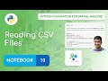 Notebook 10 - Reading CSV Files - Python Foundation for Spatial Analysis