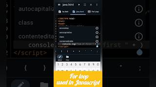 For Loop Used in Javascript #loop #javascript #beginners