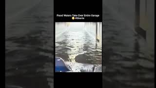Flood Waters Take Over Entire Garage 😳 #Shorts #Satisfying #Flood #Waterfall #Viral #Trending