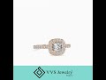 Halo Cushion Diamond Wedding Ring : vvsjewelrystore.com