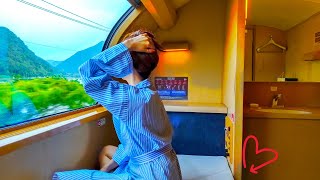 $223! Japan🇯🇵Overnight Sleeper Train😴🛌FIRST CLASS Seat on Sunrise Express 寝台特急 サンライズ出雲瀬戸シングルデラックス DX