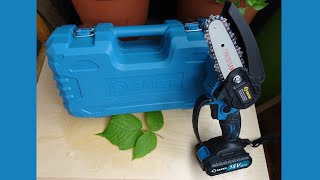 #Saker 4 Zoll #Minikettensäge Test, Gewitter und Regen im Garten @gardentours #werkzeugtest #test