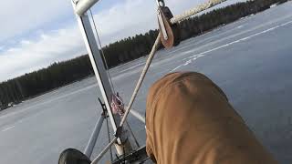 Ice boat sailing Lammassaari