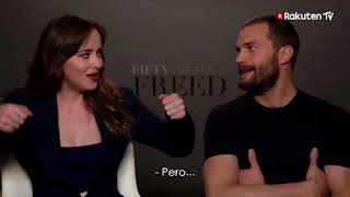 Jamie Dornan & Dakota Johnson - Fifty Shades Freed DVD Release (Spain) quick fire fun!